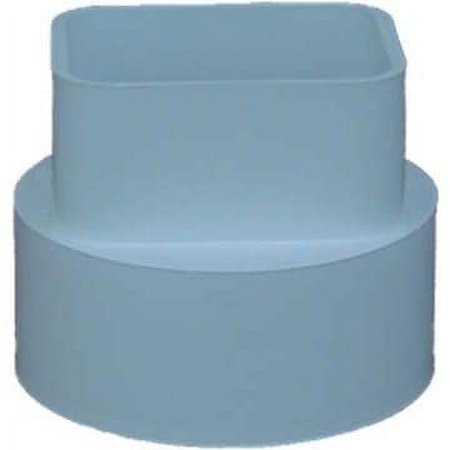 Genova Products S45234 Styrene Downspout Adapter, 2" x 3" x 4", White