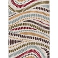 thumbnail image 3 of Contemporary 8x10 Area Rug (7'6'' x 9'10'') Abstract Beige, Red Living Room Easy to Clean, 3 of 9