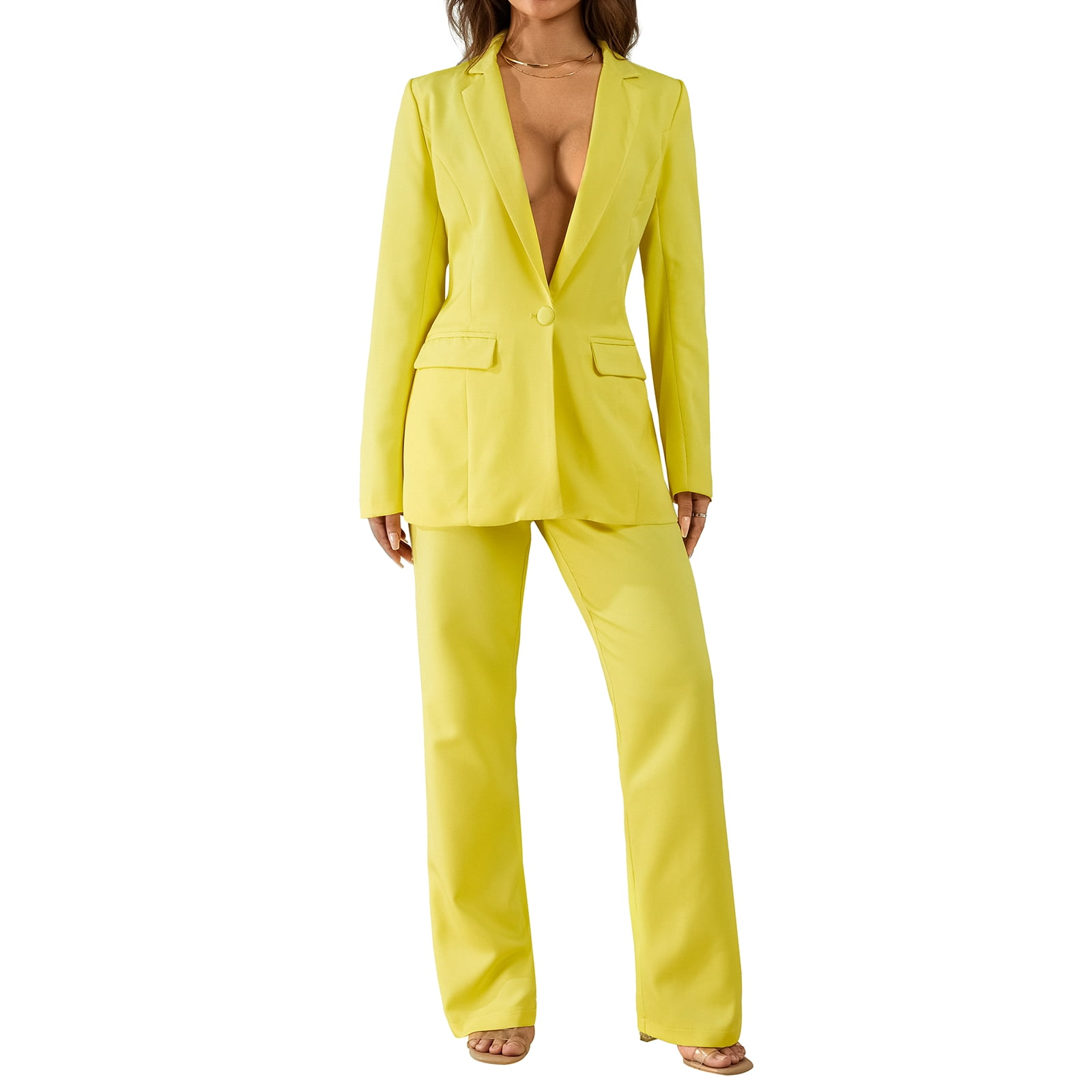 komoo-women-blazer-suits-two-piece-solid-work-pant-suit-for-women