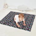 thumbnail image 2 of Dark Cartoon Unicorn Donut Ice Cream Pattern Blanket,Comfortable Soft Flannel Throw Blanket,All Season,Warm Lightweight Blankets for Sofa Bed Couch Living Room Chair,30"x40", 2 of 4