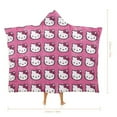 thumbnail image 2 of Hello Kitty Blanket Hoodie, Wearable Blanket, Cloak Hooded Throw Blanket, Soft Warm Fluffy Blankets for Bed Couch Sofa, 2 of 8