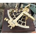 thumbnail image 2 of Nautical 9" Brass Sextant With Wooden Case | Sextant Navigation | Working Sextant | Astrolabe Sextant Vintage Functional Antique Sextant, 2 of 5