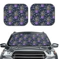 thumbnail image 2 of Balery 2 Piece Lavender Flowers Car Windshield Sun Shade|Foldable Front Windshield Shade for Car Front Window for Most Sedans SUV Truck-Large, 2 of 7