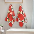 thumbnail image 4 of 2-Piece Polyester cotton Towel Set Absorbent Tomato Hand Towel Bath Towel Soft and Comfortable Machine Wash 28.3x14.4, 4 of 7