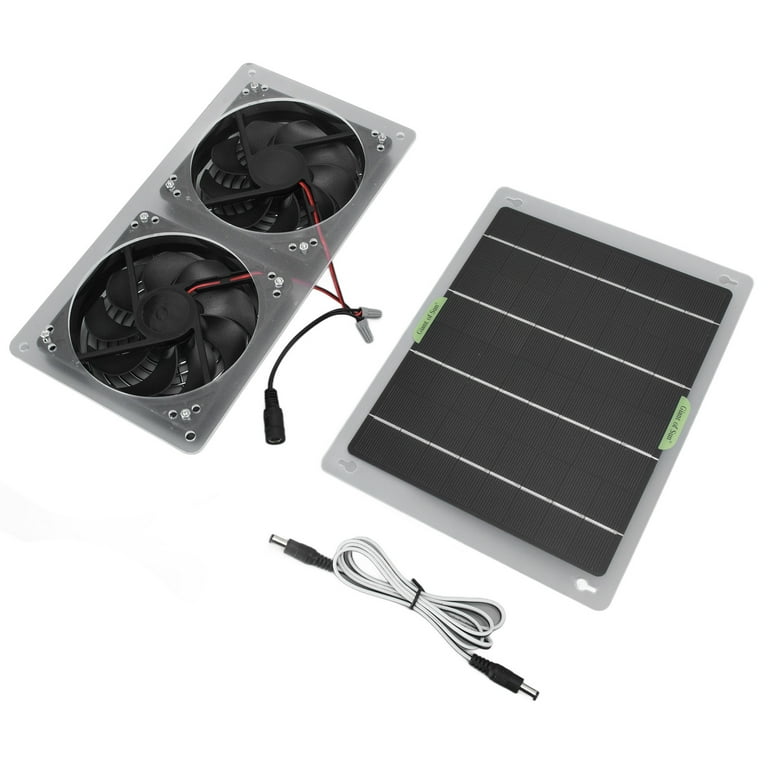 Spptty Solar Panel Fan Kit 100W 12V Waterproof Portable Dual Exhaust Fan  Solar Panel Set for Home Greenhouse,Solar Panel Fan,Solar Exhaust Fan -  Walmart.com