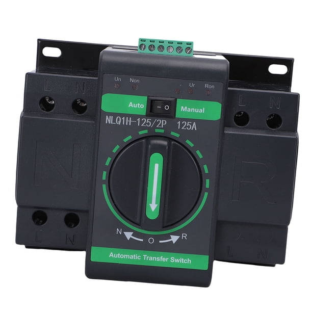 Automático 125A 2P Interruptor De Transferencia Automática De Doble Potencia Interruptor De Salida 2 En 1 Modo De Conmutación Automática Y Manual Tipo De Aislamiento