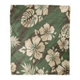 thumbnail image 1 of ASHLEIGH Throw Blanket Warm Cozy Print Flannel Aloha Hawaiian Ikat and Flowers Pattern Ethnic Hawaii Lines Tribal Zag Zig Comfortable Soft for Bed Sofa and Couch 58x80 Inches, 1 of 1