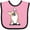 Pink and Black, variant on Inktastic Corgi Puppy Girl Boys or Girls Baby Bib