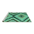 thumbnail image 2 of Ahgly Company Machine Washable Indoor Rectangle Abstract Turquoise Blue Modern Area Rugs, 4' x 6', 2 of 4