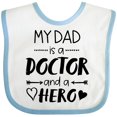 thumbnail image 3 of Inktastic My Dad is a Doctor and a Hero Boys or Girls Baby Bib, 3 of 4
