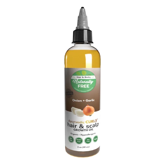Ayurvedic Curls Onion + Garlic Hair & Scalp Growth Oil - Hypoallergenic