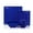 Blue, variant on 16 Piece Square Beaded Stoneware Dinnerware Set, Red