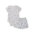 thumbnail image 2 of Wonder Nation Baby Boys Bodysuits, Shorts and Pants Outfit Set, 4-Piece, Sizes 0-24 Months, 2 of 5