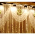 thumbnail image 4 of LINLIN Solar Curtain String Lights Outdoor,Waterproof 300LED Fairy Copper Wire Light Window Lights Twinkle Solar Lights 8 Modes Wedding Party Home Garden Bedroom Wall Decorations, 4 of 8