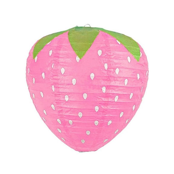 ZMKIAG Strawberry Themed Paper Lantern Decoration - Vibrant Paper Hanging Ornaments for Room Makeover, Fun 𝖪𝗂𝖽𝗌 Birthday Party Supplies, Sweet Fruit-Themed Wall and Ceiling Decoration