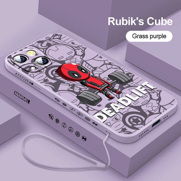 Funda de teléfono con cuerda izquierda para Apple, carcasa líquida de héroe Deadpool Marvel para iPhone 14, 13, 12 Mini, 11 Pro, XS MAX, XR, X, 8, 7 Fivean unisex