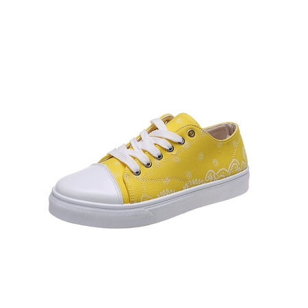 

GENILU Women Nonslip Wear Resistant Flat Heels Flats Sports Breathable Comfortable Low Top Walking Shoes