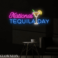 thumbnail image 3 of Glowneon National Tequila Day Wall Art Led Light, Cocktail Bar Decor, 3 of 5