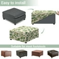 thumbnail image 5 of Xoenoiee Green Eucalyptus Leaves Print Ottoman Covers Slipcover Square 1 Piece Form Fit Stretch Folding Storage Covers Ottoman Slipcovers Removable Footrest Covers Elastic Bottom Washable, S, 5 of 7
