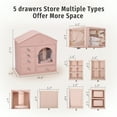 thumbnail image 6 of Casegrace Childlike Hut-style Jewelry Box, 5-Tier Drawers Huge Jewelry Storage, 360° Spin Necklace Hanger, Secret Roof Compartment, Multi-functional Jewelry Organizer, 6 of 7