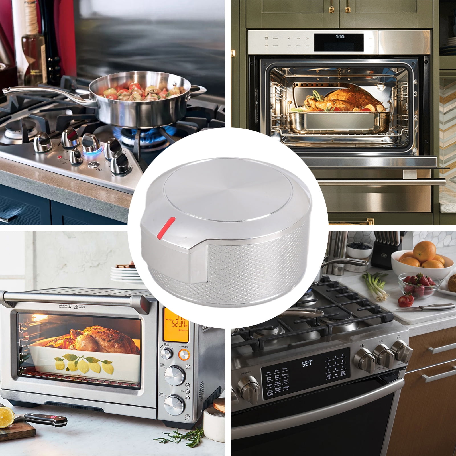 Burners Knob Top Control for W11156487 W10823529 YKFED500EBS0 KFED500EWH05 KFED500EBS05 YKFED500EBS5 Stove Knob