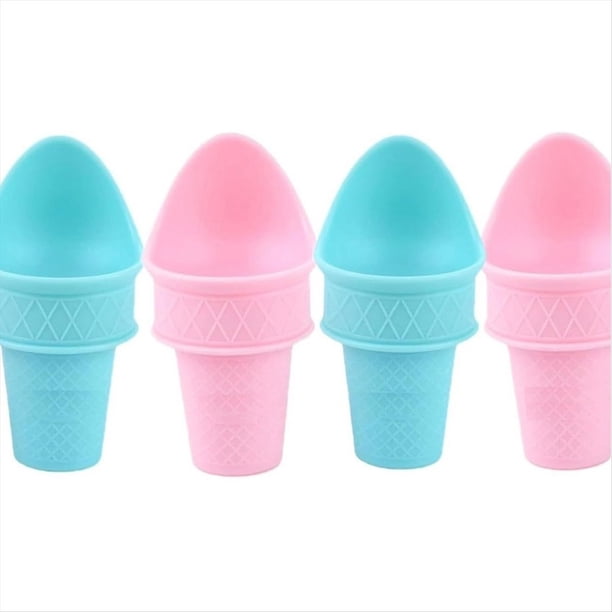 Juego de Herramientas para Helados y Paletas, Cuchara para Helado, Juego de Miniconos de Cuchara Reutilizables, Horneado de Galletas de Plástico de Buen Agarre D
