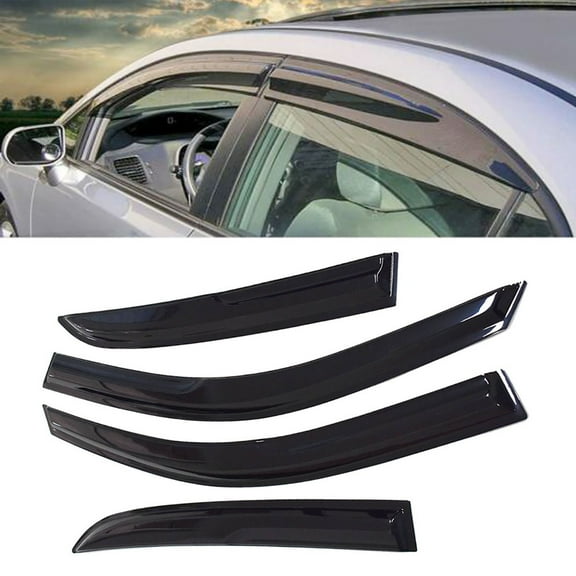 Fit for Honda Accord 2003-2007 Window Vent Visor Rain Deflector Sun Guard (4 Pcs), 03-07 Accord Windows Visor