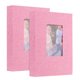 thumbnail image 1 of Paquete de 2 Álbumes de Fotos Pequeños, Libro de Imágenes de Cubierta de Lino de 5x7 que Sostiene 52 Fotos, Rosa, 1 of 7