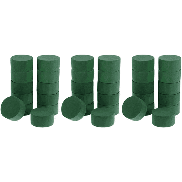 30Pcs Wedding Aisle DIY Craft Floral Arrangement Water-Absorbing Home Garden Green Flower Foam Fresh-Keeping Round Brick