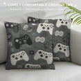 thumbnail image 3 of Nawypu  Game Controller Throw Pillow Cover Game Pad Electronic Play Games Joy Wireless Leisure Button Grey Pillow Case Decorative Men Women Boy Girl Room Cushion Cover for Home Couch, 3 of 5