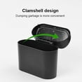 thumbnail image 4 of Car Clamshell Recycle Bin Trash Case Hanging Vehicle Garbage Dust Case Storage Box Black ABS Square Trash Case Car Automatic Rebound Cover Bin Car Interior Accessories, 4 of 9