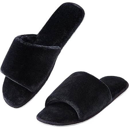 

LORDFON Open Toe Womens Slippers Slip-On House Slippers with Memory Foam