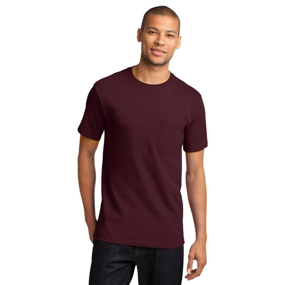 Port & Company - Tall Essential Pocket Tee 2XLT Athletic Maroon