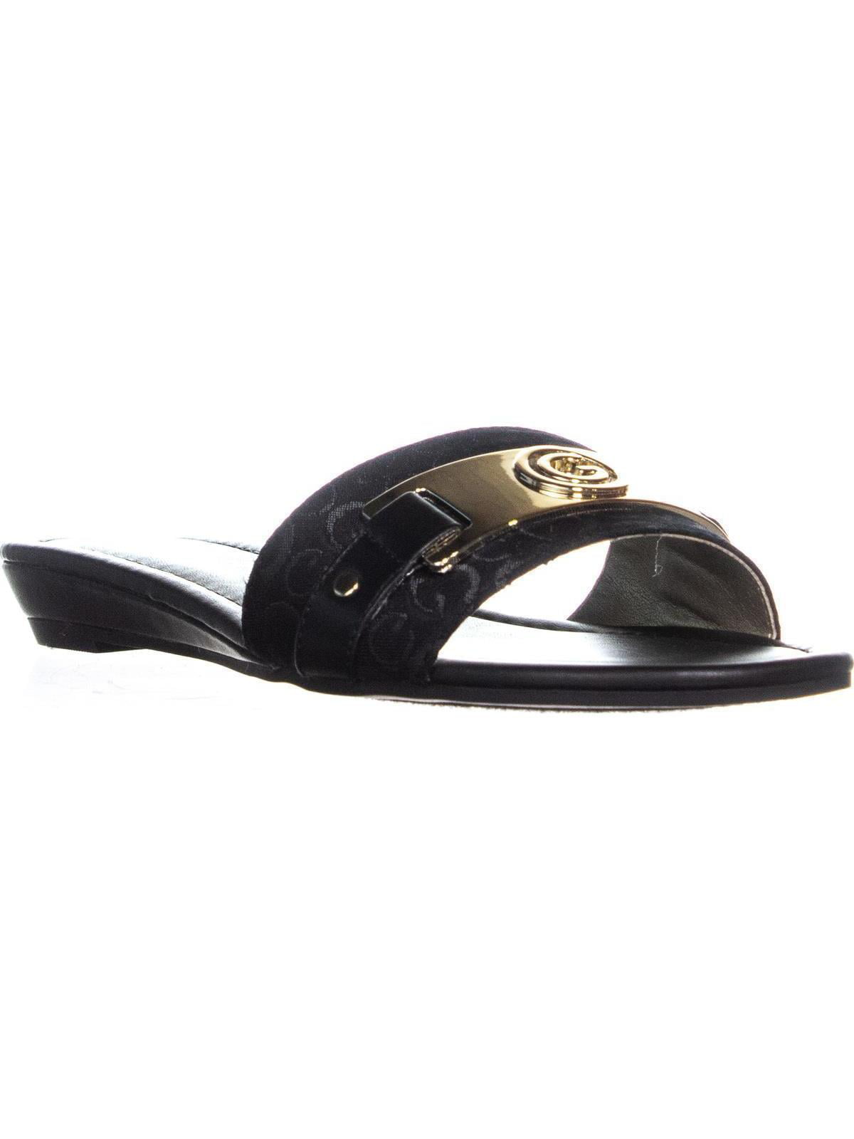Womens G by Guess Jeena Logo Slide Sandals, Black Multi, 8.5 US ...