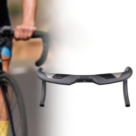 BAOSITY Road Bike Handlebar Carbon Fiber 31.8mm Clamp Easy to Install Multifunction Cycling Accessories for Road Bikes Replace Parts 44cm