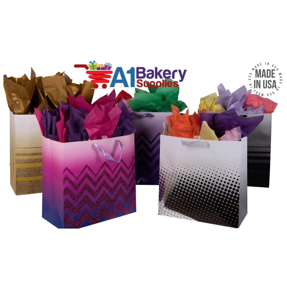 Brilliant Blue Tissue Paper Squares, Bulk 48 Sheets, Premium Gift Wrap by A1 Bakery Supplies, Large 20x30 Inch