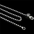 thumbnail image 3 of HOOUN Wholesale Silver Plated 2.4MM Bead Chain Round Ball Women Necklace NTB_HO@-24 inch, 3 of 8