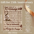 thumbnail image 2 of Gift for 25th Wedding Anniversary,25th Silver Wedding Anniversary Gifts Happy Anniversary Marriage Gifts for Wife Husband Him Her Anniversary Decorations Blanket(30"x40"), 2 of 6