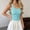 Green, variant on Womens Sleeveless Tank Top form Fitting Spaghetti Strap Crew Neck Ribbed Knit Basic Cami Shirts with Chest Padded Yellow