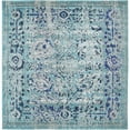 thumbnail image 1 of Unique Loom Medici Distressed Rug 8' x 8' Square Light Blue/Turquoise, 1 of 2