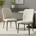 thumbnail image 5 of AFO Upholstered Dining Chairs Set of 2, Modern Fabric Kitchen Side Chairs with Solid Wood Legs,for Home, Restaurant or Cafe, Beige, 5 of 6