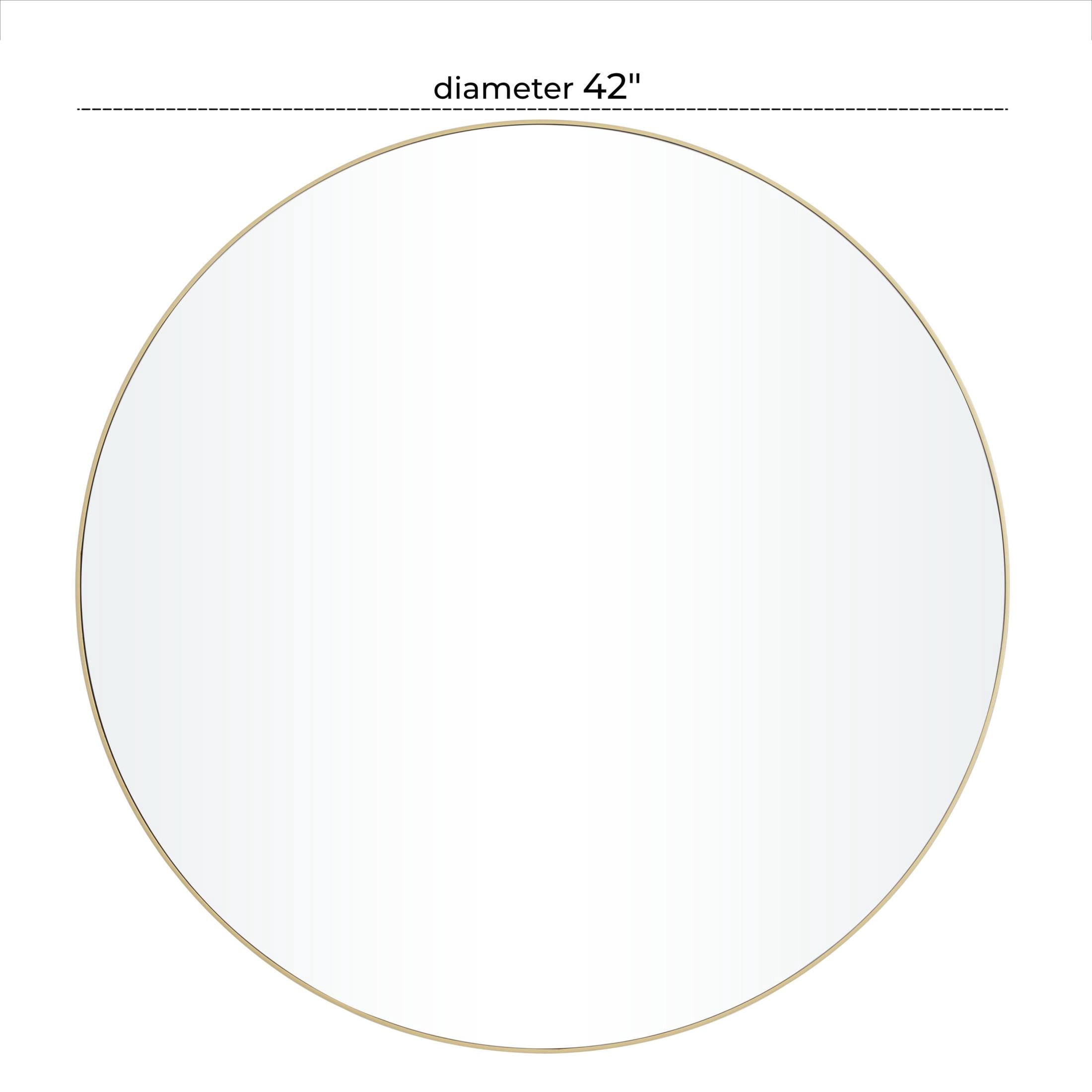 DecMode 42" x 42" Gold Wall Mirror with Thin Frame