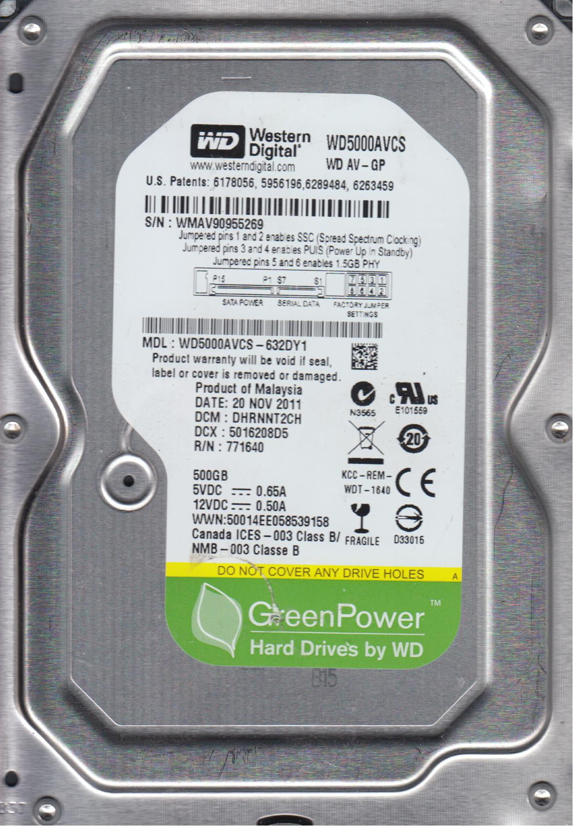 WD3003FZEX-00Z4SA0, DCM HANNNVJAA, Western Digital 3TB SATA 3.5