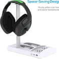 thumbnail image 2 of Soporte vertical con ventilador de refrigeración para Xbox Series S, con estación de carga doble para mandos, 2 baterías recargables de 1400 mAh y soporte para auriculares, 2 of 7