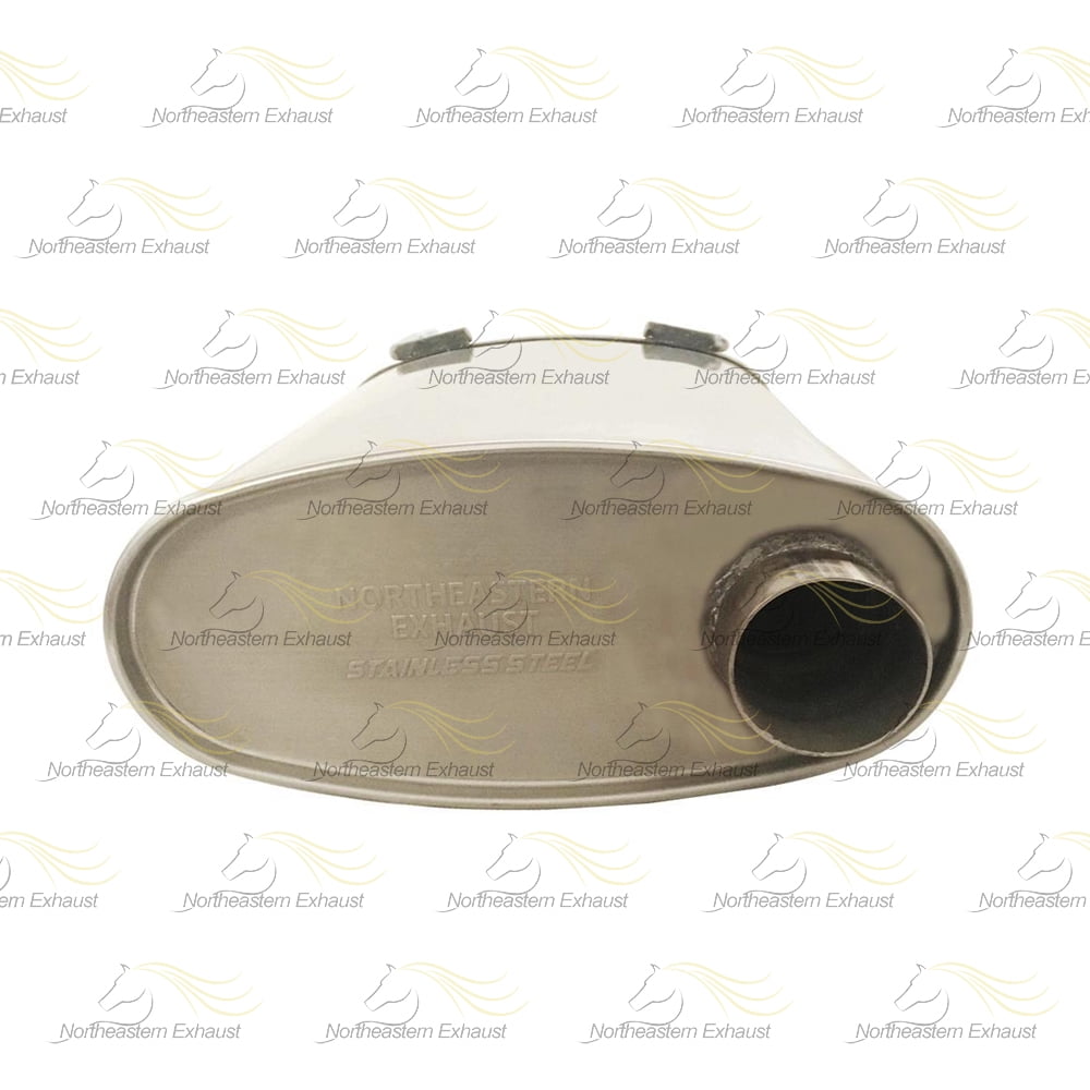 Northeastern Exhaust Resonator, Intermediate Pipe & Muffler Fits 2005-2008 Pontiac Grand Prix 3.8L - Direct Fit | Stainless Steel System Kit