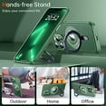 thumbnail image 4 of for iPhone 13 Pro Max Case with Magnetic Stand, [Mil-Grade Shockproof Protection] [Compatible with MagSafe] [Elf-Eye Design] Shockproof Translucent Phone Case for iPhone 13 Pro Max, Green, 4 of 18
