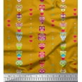 thumbnail image 1 of Soimoi Rayon Crepe Fabric Heart & Owl Kids Decor Fabric Printed Yard 46 Inch Wide, 1 of 3