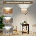 Floor Lamp with Table FIMEI Narrow End Table with Lamp, Bedside