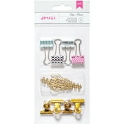 Designer Desktop Essentials Assorted Clips 12/ -Binder, Bulldog & Paper Clips, 3