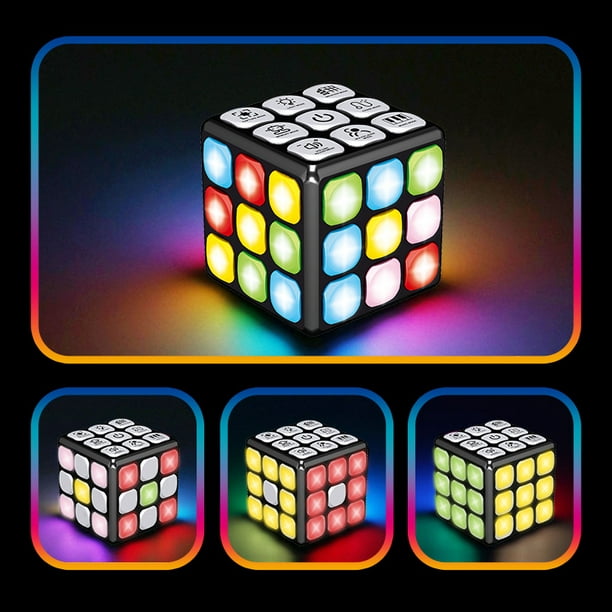 Flashing Cube Electronic Memory Brain Game Jeu portable 4 en 1 pour enfants  - Jouet STEM pour enfants garçons et filles - Jouet cadeau amusant pour les  enfants de 6 à 12 ans 